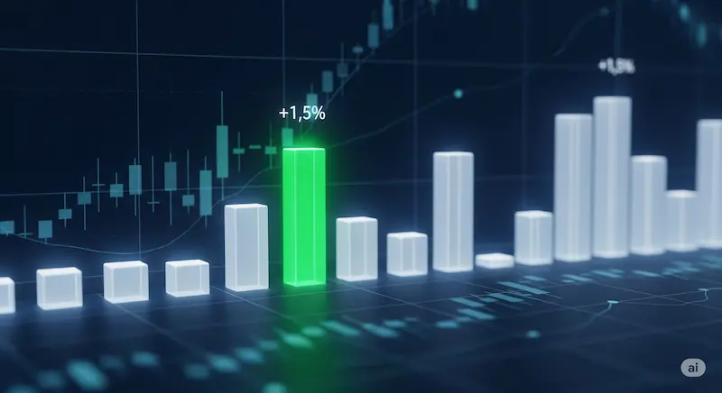 Gráfico de variación porcentual de precios